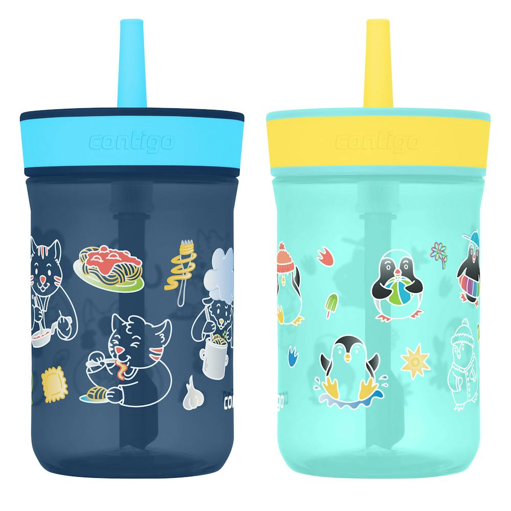 Kids Leighton Spill-Proof Tumbler with Straw, 14oz., 2-Pack - Jade VinePAW Patrol & Blue Raspberry PAW Patrol