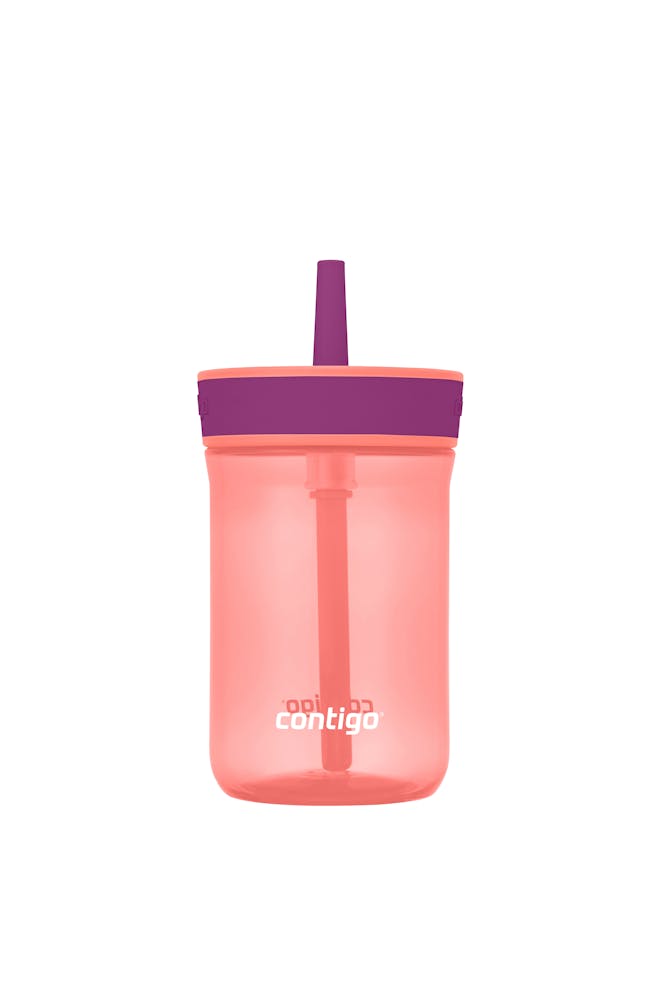 Kids Leighton Spill-Proof Tumbler with Straw, 14oz., 2-Pack - Coral Grape