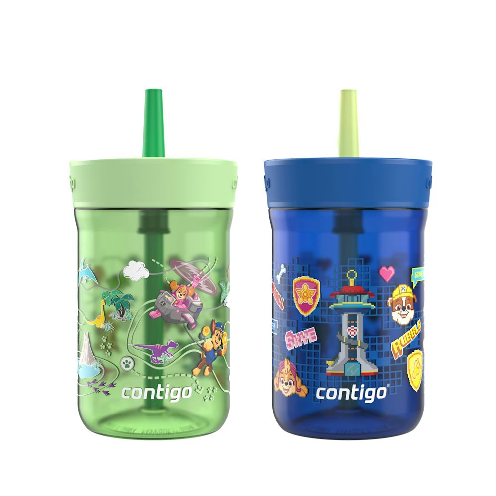 Kids Leighton Spill-Proof Tumbler with Straw, 14oz., 2-Pack - Blue and Green Aubrey