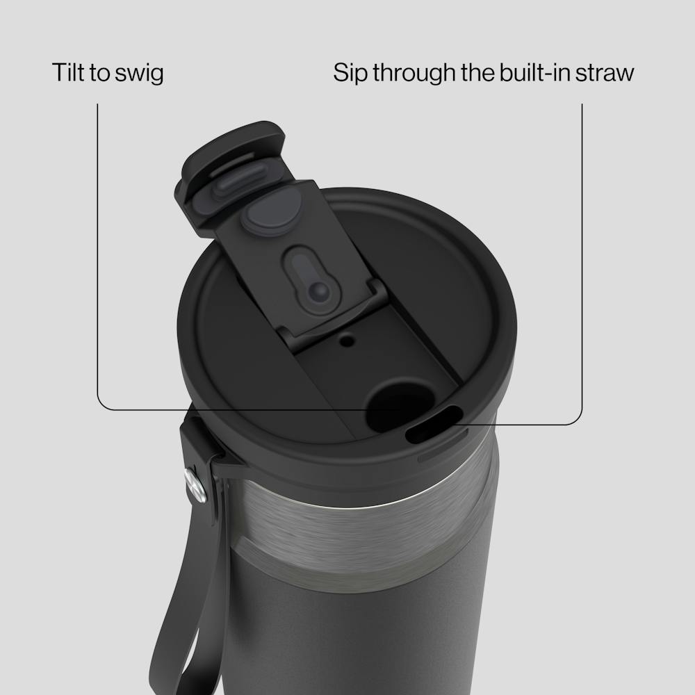 24oz DualSip Bottle - Licorice Gunmetal
