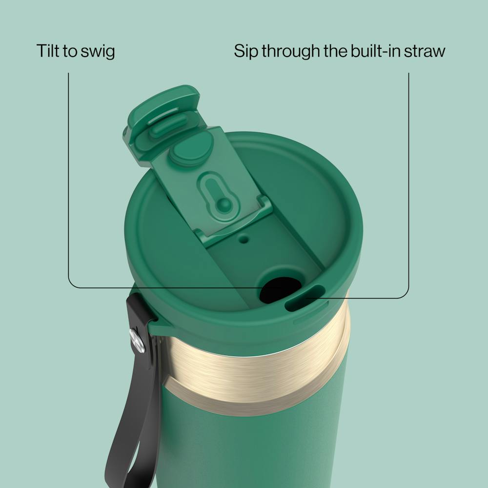24oz DualSip Bottle - Dark Emerald Champagne